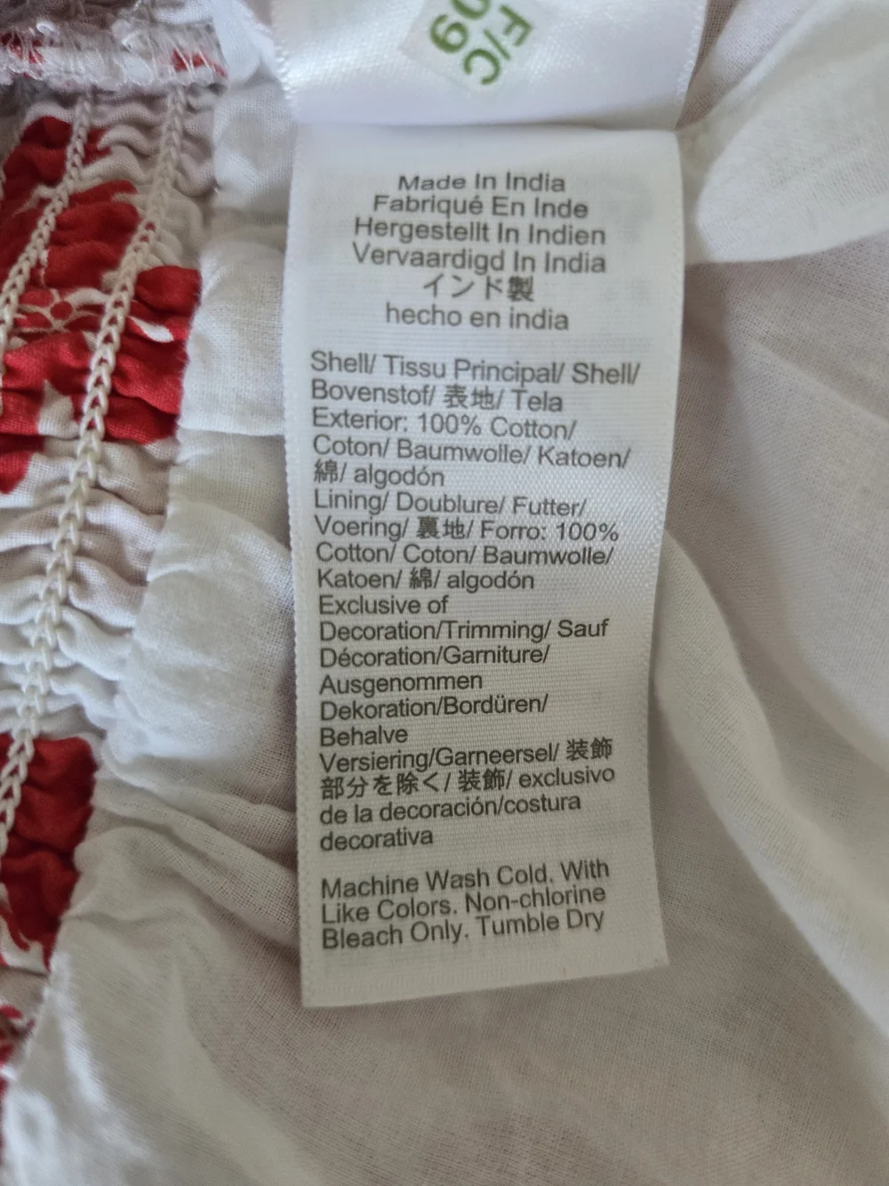 J Crew White and Red Floral Tiered Summer Skirt, Size S